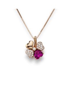 Red Clover Necklace Gift