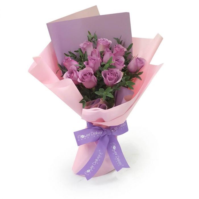 Purple Heart flower bouquet