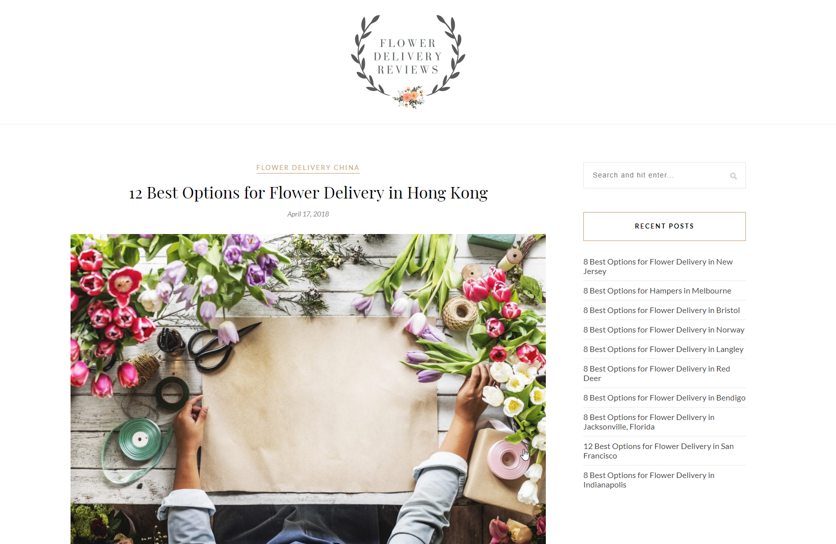 Flower Delivery Review Listing
